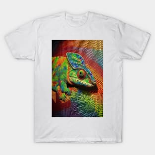 Reptile Lover and Lizard Lover Op Art Chameleon T-Shirt